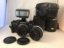 Olympus OM10 Camera, 1:1.8 f=50mm lens, T20 Flash, Panagor Wide Angle lens, case