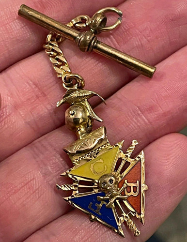 9ct gold antique knights - antique, of