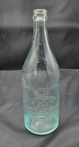 Antique aqua bottle - j., yoffe