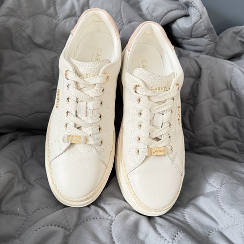 White leather carvela caprese - white,