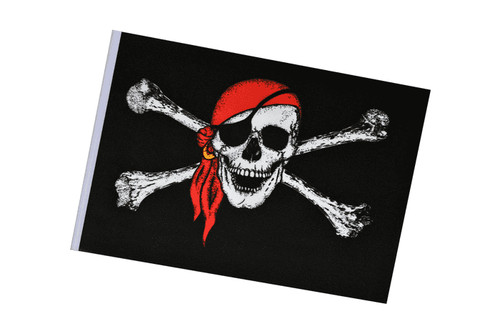 Pirate red bandana - red, flag