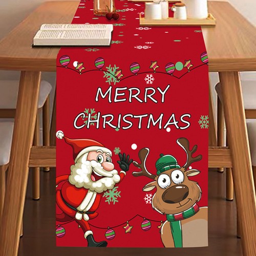 2pcs xmas themed table runner - xmas,