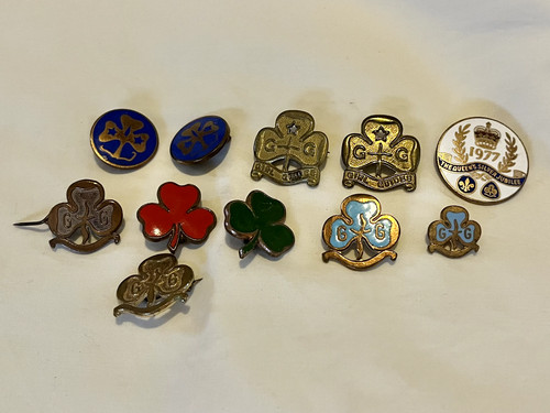 Vintage girl guides badges - girl,