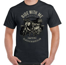 Ride With Me Mens Funny Scooter T-Shirt Moped Vespa Mod 