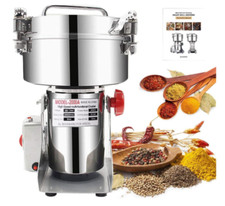 2000g Electric Grain Grinder Spice Grain Mill Stainless Steel 30s 28000RPM High