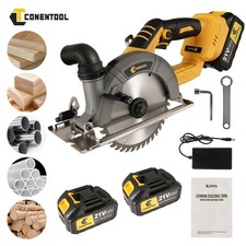 165mm Cordless Circular Saw 21V 6900RPM Variable Speed 2x4.0Ah Battery & Charger