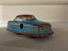 Vintage JOUET Clockwork Tinplate Car For Restoration. No Key 