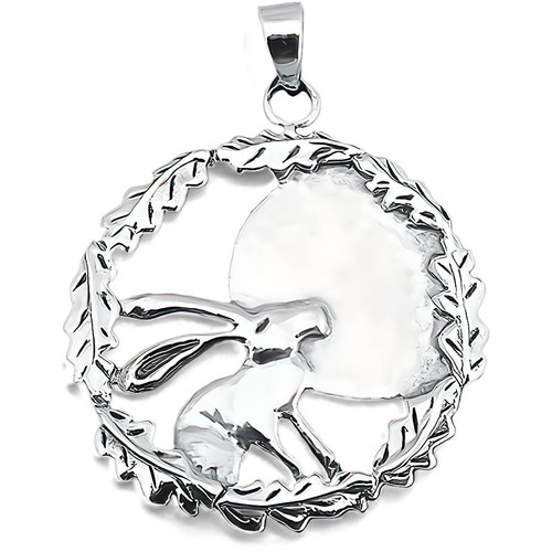 Moon gazing hare pendant with - gazing,