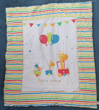 Mothercare Little Circus Cot Quilt Train Mouse Giraffe 12mth+