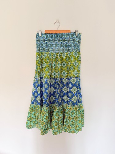 Zara skirt boho tiered midi - l,