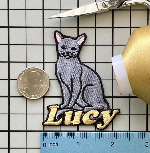 Russian blue cat patch - blue,