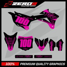Custom MX Graphics Kit Motocross : KAWASAKI KX 85 1998 - 2021 - BLOCK BLK/PNK