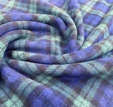 Tartan Fleece Fabric - Navy