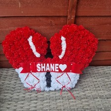 Artificial Funeral Flowers  Boxing Gloves Tribute Memorial Dad Uncle son bespoke