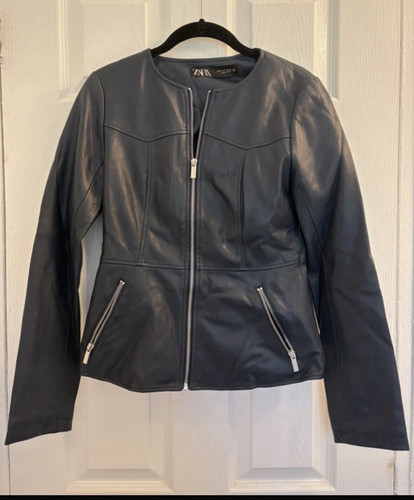Zara women navy leather - women’s,