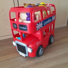 Early Learning Centre Happyland Red London Bus With 9 Figures SOUNDS NOT WORKING