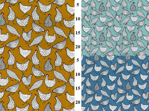 Chicken hens cotton - cotton, fabric