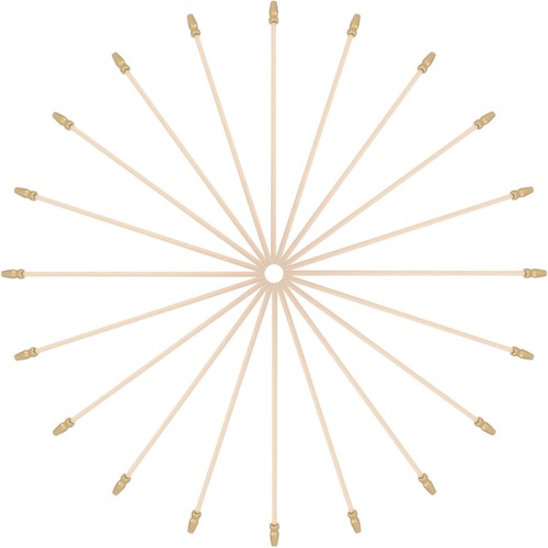 20pcs smooth wooden flag poles - 20pcs,