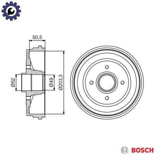 Brake drum 986 - brake,
