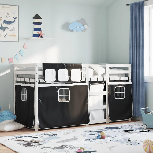 Walplus bunk bed white - white, black