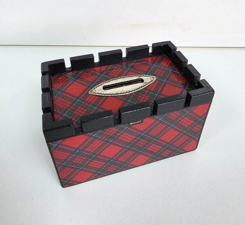 Tartan ware mini castle - tartan, turret