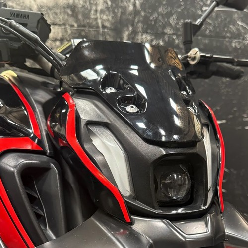 Black double bubble windscreen - black,