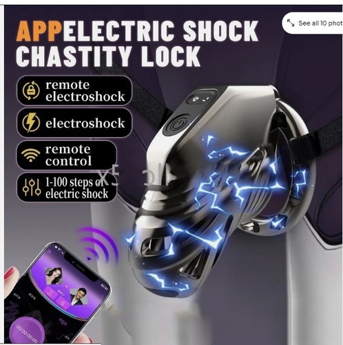 App shock chastity cage male - app,