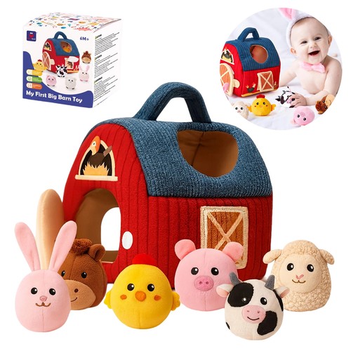 7in1 stuffed farm animals toy - farm,