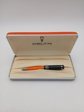 Delta Dolcevita Ballpoint Pen Italian Craftsmanship Collectable Orange Black