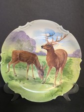 Limoges France collector plate Stag 10 Inch wide
