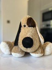 MOTHERCARE VINTAGE ‘BARKLEY’ FLOPPY PATCH PUPPY DOG SOFT TOY COMFORTER PLUSH