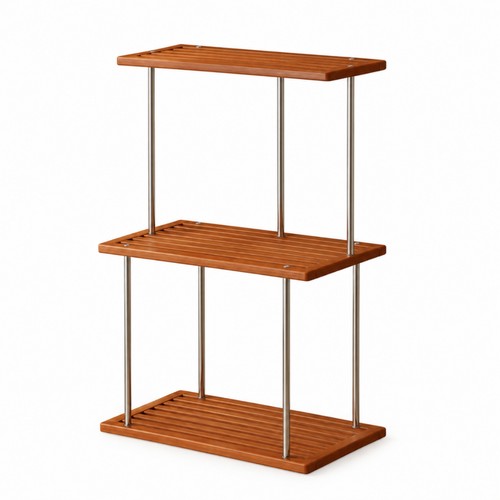 Three tier bamboo plant rack - three-tier,