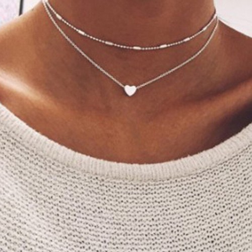 Choker heart pendant charm - pendant,