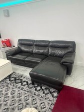 Dark Brown Cosy Luxe Leather Corner Sofa (PTP)