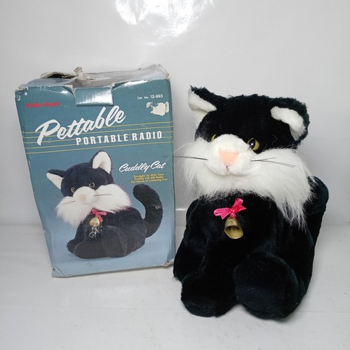 Pettable portable radio cat - pettable,