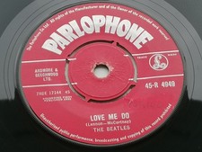 THE BEATLES  1962 UK 45 LOVE ME DO  RED PARLOPHONE 45-R 4949   P T  TAX CODE