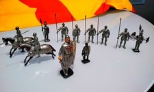 Vintage Lead knights and horsemen some stamped hill & co some hornby x12