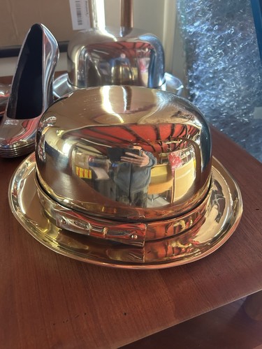 Brass bowler hat ice - hat, bucket