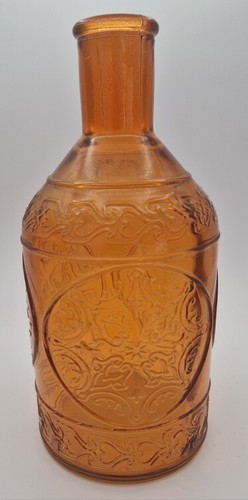 Vintage amber orange pressed - orange,