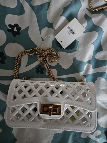 White pvc jelly bag - white,