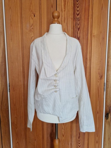 Lilith cream striped blazer - striped,