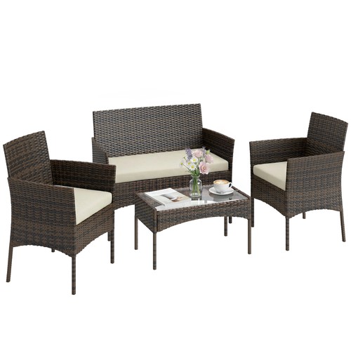 Outsunny piece rattan garden - piece,