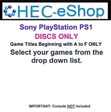 Sony PlayStation 1 Disc Only Please Select your Games from the 0 - 9, A - F List
