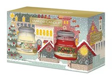2 x Yankee Scented Jar Candles Gift Set 104g  Red Apple Wreath/Christmas Cookie