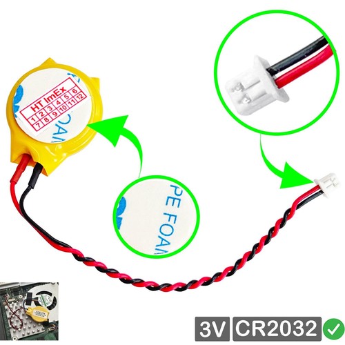 Cr2032 cmos battery with plug - with,
