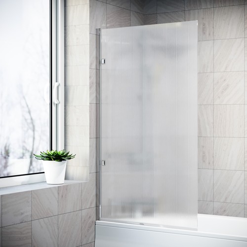 800mm fluted bath screen easy - bath, screen,
