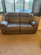 Leather Recliner Sofa 2 x 3 Seaters & 1 2 Seater Good Condition