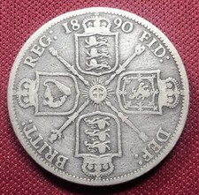 1890 FLORIN 2s SILVER QUEEN