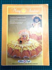 Merry Sunshine Dress Crochet Pattern 10.5" Pillow or 13" Doll Fibre Craft FCM197