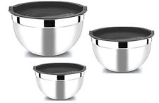 Mixing Bowl Set of 3, Stainless Steel Nesting Bowls for Storing,Baking,Serving